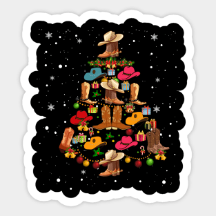 Line Dance Christmas Tree Sticker